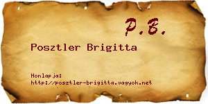 Posztler Brigitta névjegykártya